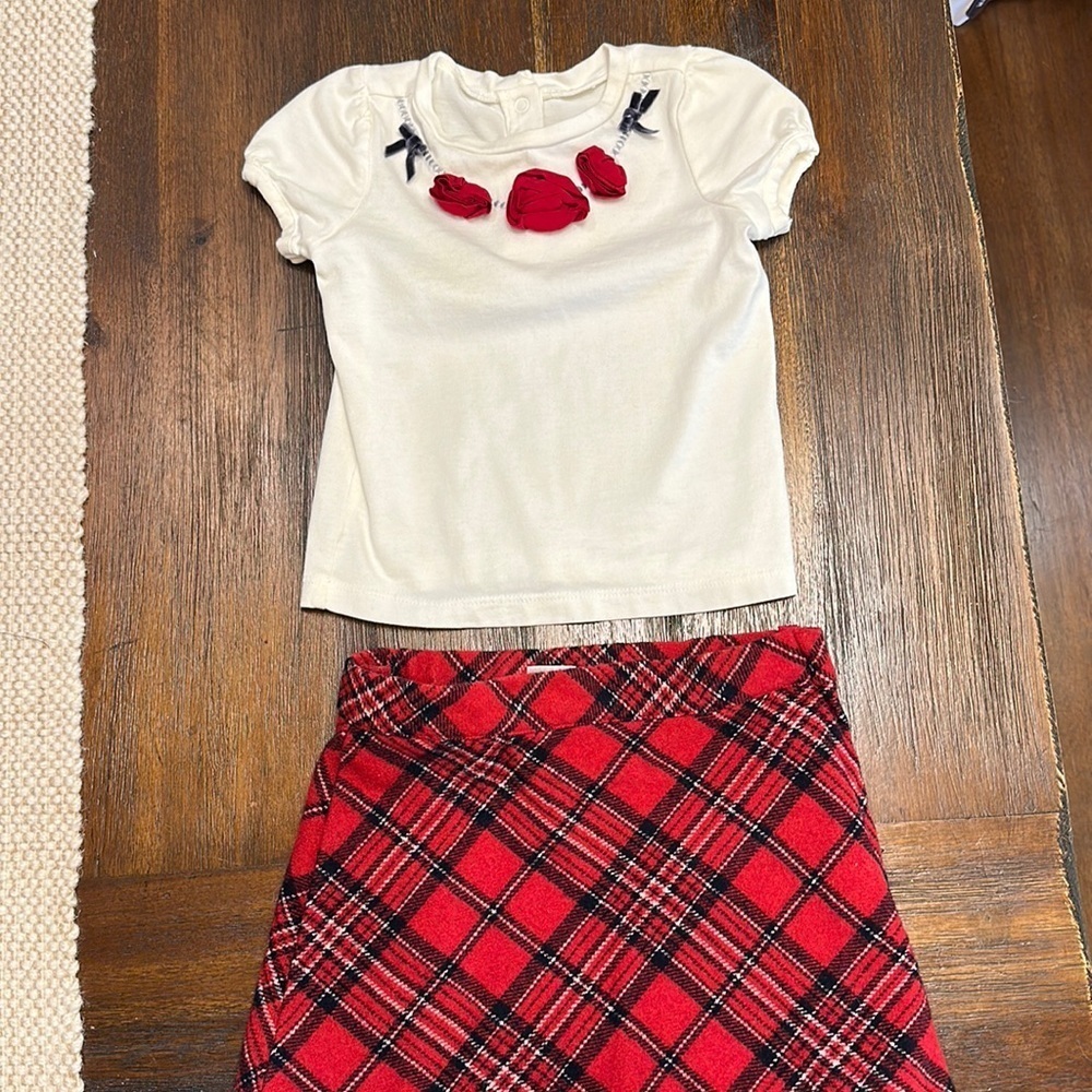 Janie and Jack tee and skirt